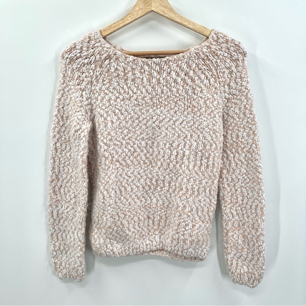 BUFFALO by DAVID BITTON Woman's Cream & White Chunky Crewneck Sweater Size S